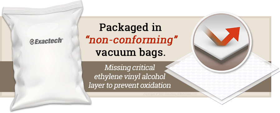 Exactech recall non-conforming bags