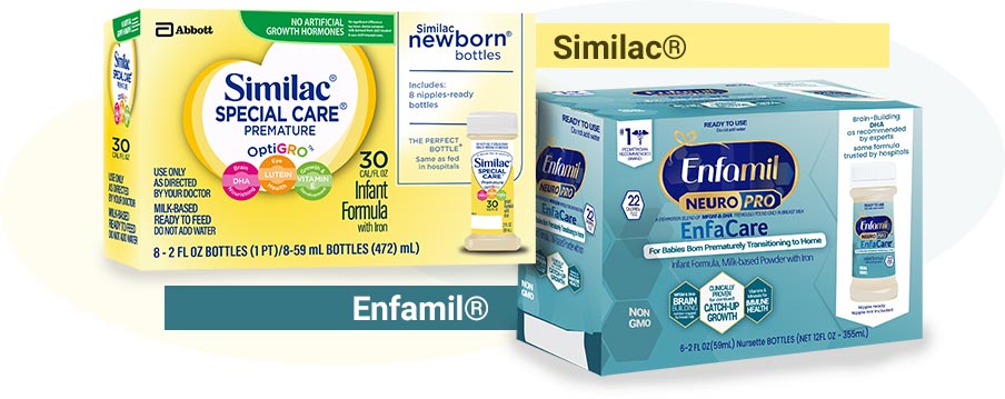 Similac and Enfamil Premature Infant Formula